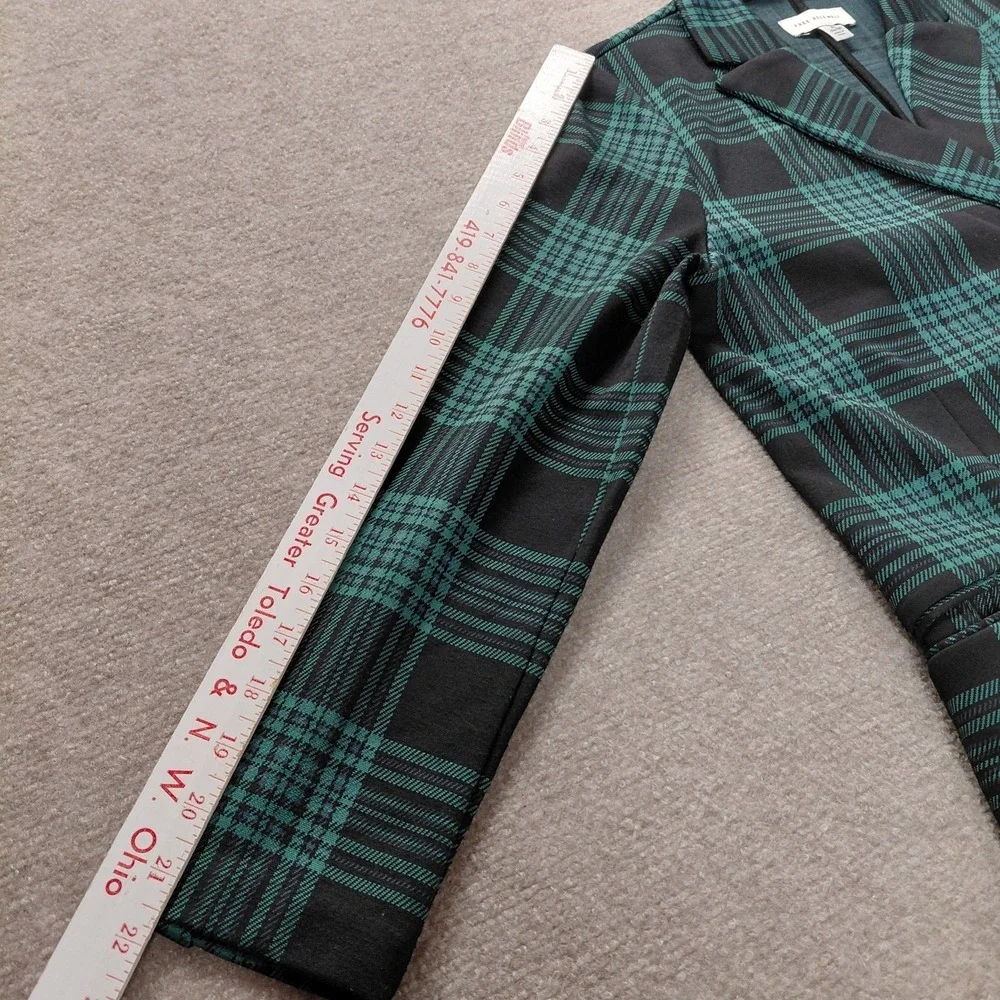 Free Assembly Long Plaid Blazer Youth Girls XL 14/16 Green Blue Black Preppy